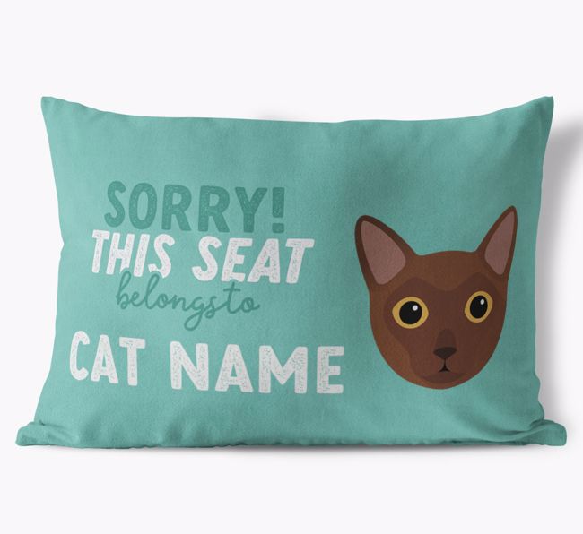 Sorry This Seat Belongs To: Personalised {breedCommonName} Soft Touch Cushion